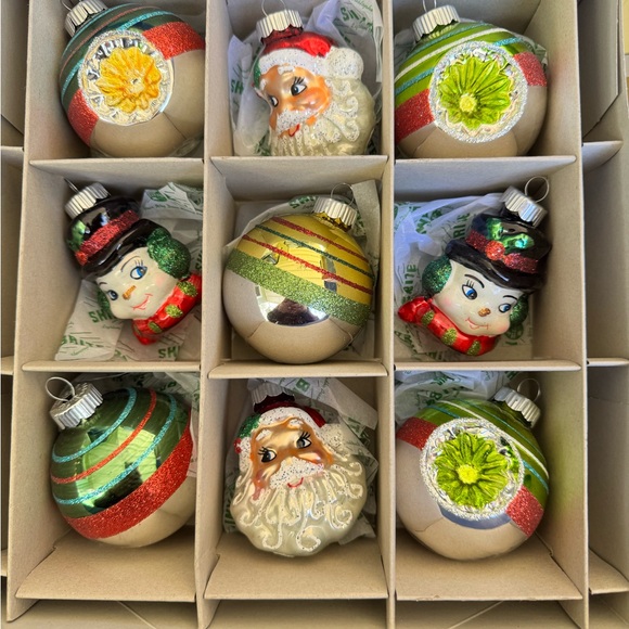 Christopher Radko Vintage Inspired Christmas Glass Ornaments by Shiny Brite . - Picture 4 of 4